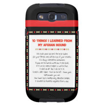 Funny Things I Learned From My Afghan Hound Samsung Galaxy S3 Case