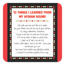 Funny Things I Learned From My Afghan Hound Stickers
