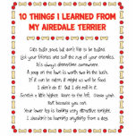 Funny Things I Learned From My Airedale Terrier Photo Cut Out
