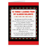 Funny Things I Learned From My Alaskan Malamute Greeting Card