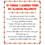 Funny Things I Learned From My Alaskan Malamute Cut Out