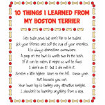 Funny Things I Learned From My Boston Terrier Photo Cut Out