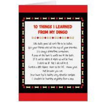 Funny Things I Learned From My Dingo Greeting Cards