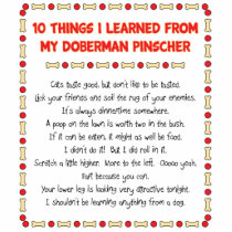Funny Things I Learned From My Doberman Pinscher Photo Cut Out