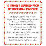Funny Things I Learned From My Doberman Pinscher Photo Cut Out