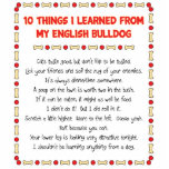 Funny Things I Learned From My English Bulldog Photo Cut Outs