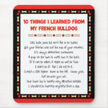 Funny Things I Learned From My French Bulldog Mouse Pads