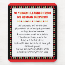 Funny Things I Learned From My German Shepherd Mousepad