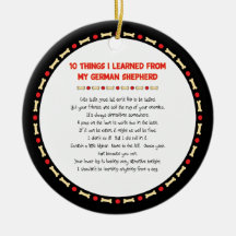 Funny Things I Learned From My German Shepherd Christmas Ornament