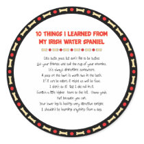 Funny Things I Learned From My Irish Water Spaniel stickers