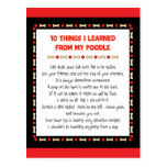 Funny Things I Learned From My Poodle Postcard