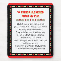 Funny Things I Learned From My Pug Mouse Pads