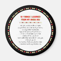 Funny Things I Learned From My Shiba Inu Refrigerator Magnet