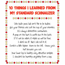 Funny Things I Learned From My Standard Schnauzer Photo Cut Out