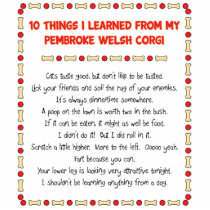 Funny Things I Learned From Pembroke Welsh Corgi Acrylic Cut Out