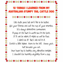 Funny Things I Learned From Stumpy Tail Cattle Dog Photo Cut Out