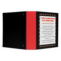 Funny Things I Learned From Welsh Springer Spaniel Vinyl Binder