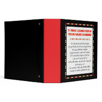 Funny Things Learned From Treeing Walker Coonhound Vinyl Binders