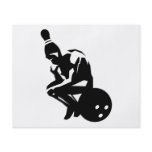 funny thinking bowling man graphic flyers