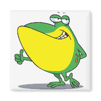 funny thumbs up frog froggy cartoon refrigerator magnets