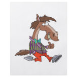 funny thumbs up nerdy horse cartoon flyers