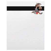 funny thumbs up nerdy horse cartoon letterhead template