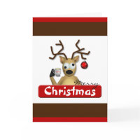 Funny Tipsy Reindeer Christmas Greeting Card card
