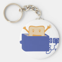 funny toaster icon key chain