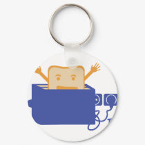funny toaster icon keychains