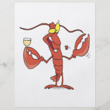 funny toasting lobster cartoon custom flyer