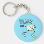 Funny TOFU Runner Keychain