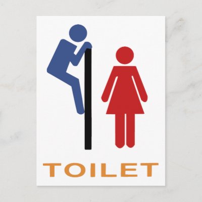 Funny Sign Posts on Funny Toilet Sign Post Card From Zazzle Com