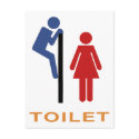 Funny Toilet Sign postcards by shopstew Funny Toilet Sign postcards
