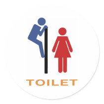 Funny Toilet Sign Sticker