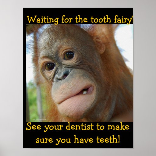 Funny Tooth Fairy Children Dentist Posters