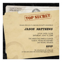 Funny Top Secret Bachelor Party Invitations invitations