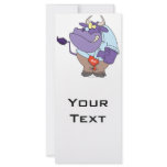 funny tough bull cartoon full color rack card