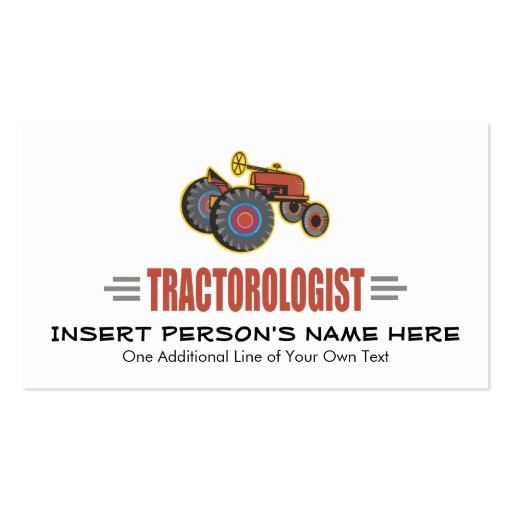 Funny Tractor Business Card Templates (front side)