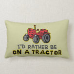 Funny Tractor Throw Pillow