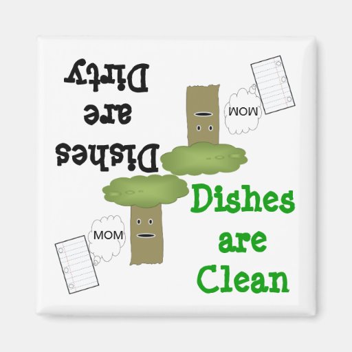 Funny Tree Cartoon Dishwasher Zazzle