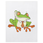 funny tree frog wearing a neck tie cartoon flyers