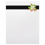 funny tree frog wearing a neck tie cartoon letterhead
