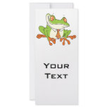 funny tree frog wearing a neck tie cartoon full color rack card