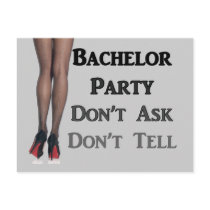 Funny trendy Modern Geek Bachelor Party Fashion Post Card