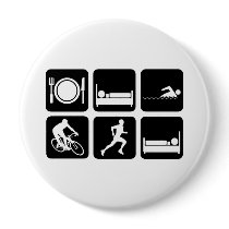 Funny triathlon buttons