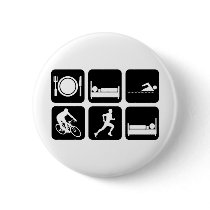 Funny triathlon buttons