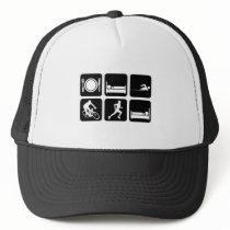 Funny triathlon trucker hat