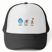 Funny triathlon trucker hat