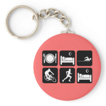 Funny triathlon keychain