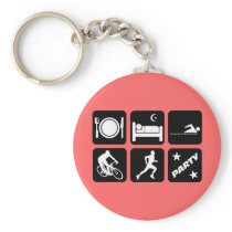 Funny triathlon keychain
